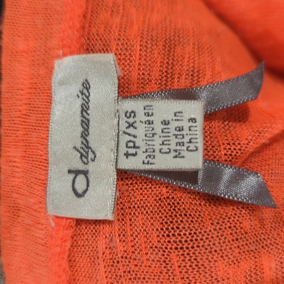 Neon Coral dynamite polyester studded sheer t-shirt - Picture 4 of 6